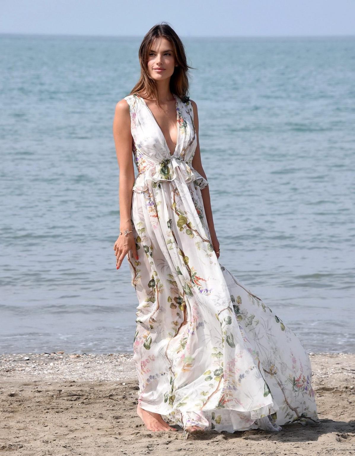 16P Alessandra Ambrosio showing huge cleavage at the photocall at Ex
