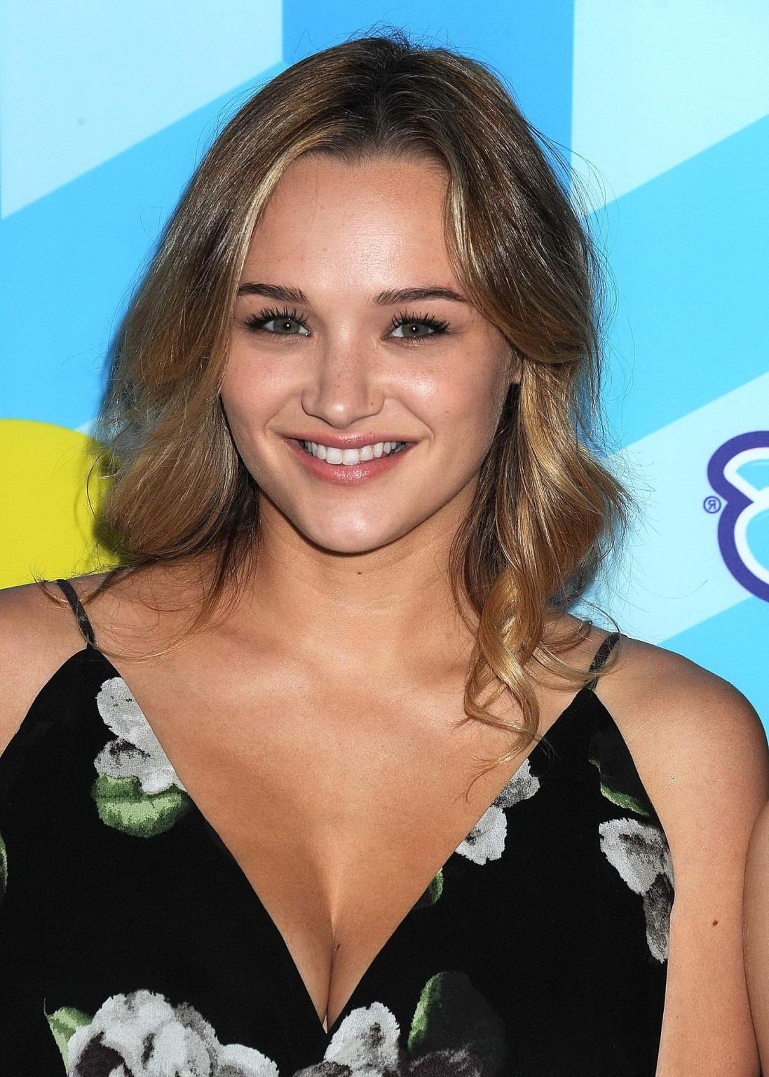 16P Haley King showing huge cleavage at Just Jared Summer Bash