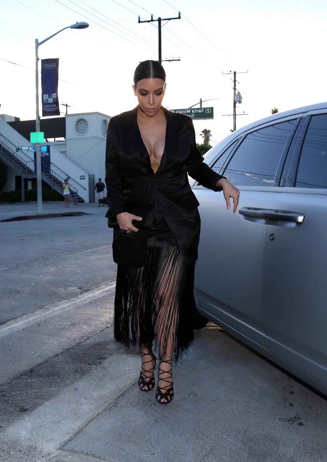 16P Kim Kardashian showing huge cleavage out in LA