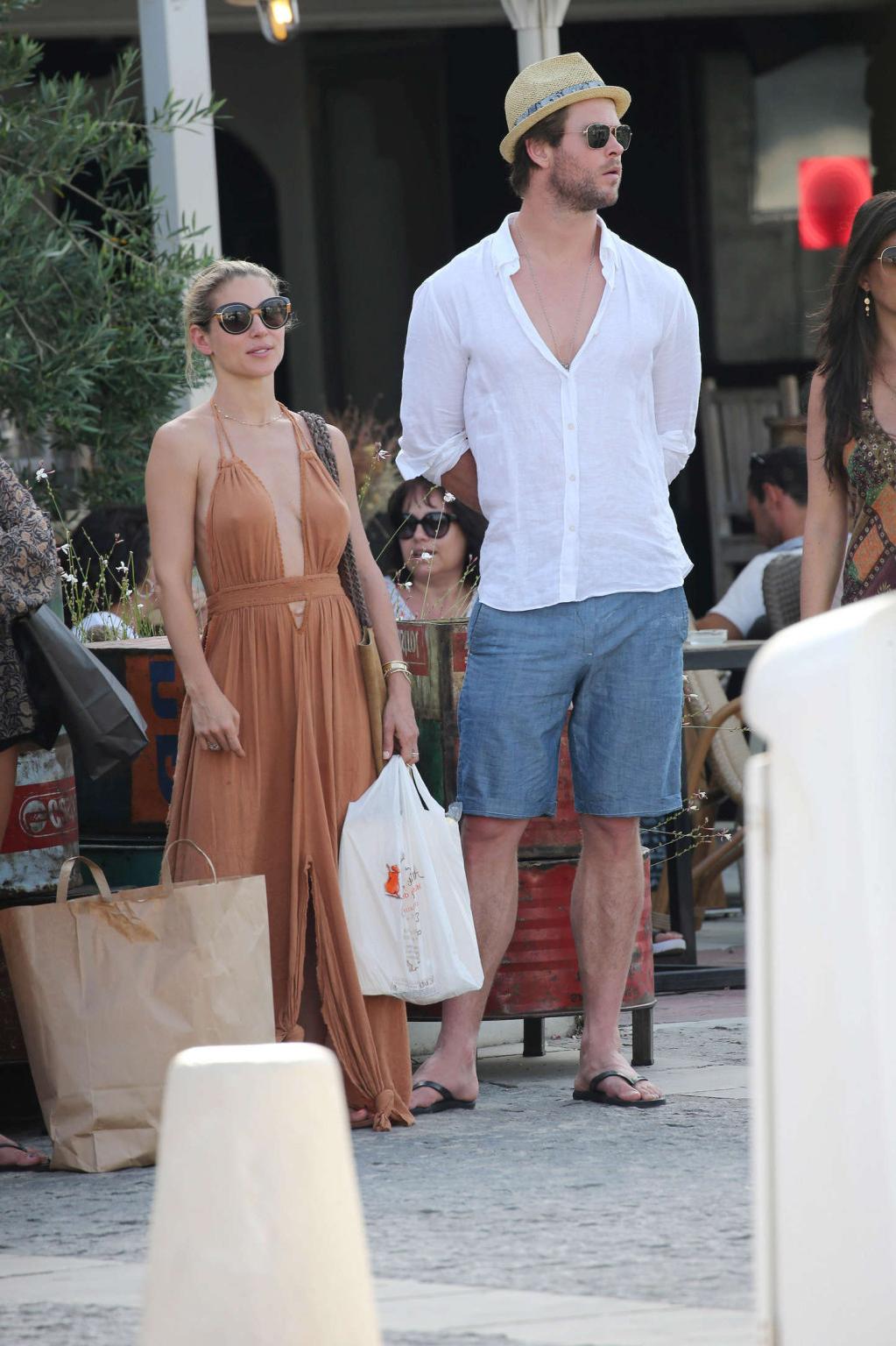 16P Elsa Pataky showing nipple pokies and sideboob in Corsica