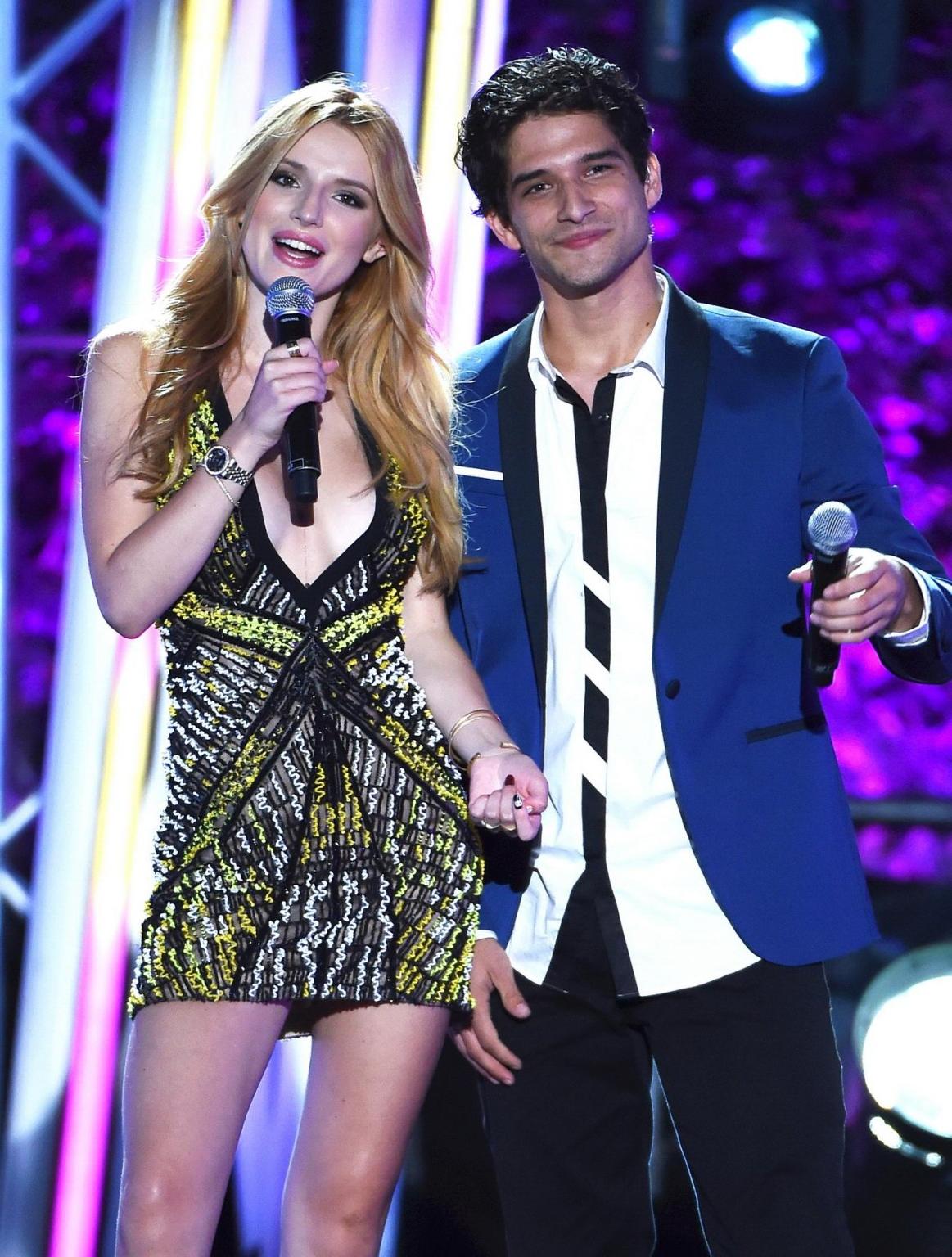 16P Bella Thorne leggy  showing huge cleavage