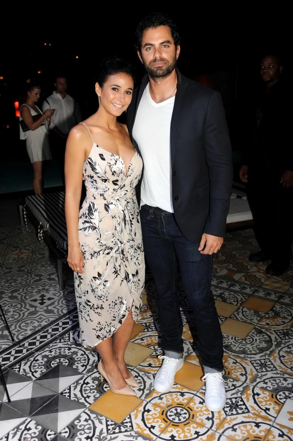 16P Emmanuelle Chriqui showing huge cleavage at the Ocean Drive Magazine Cover Party