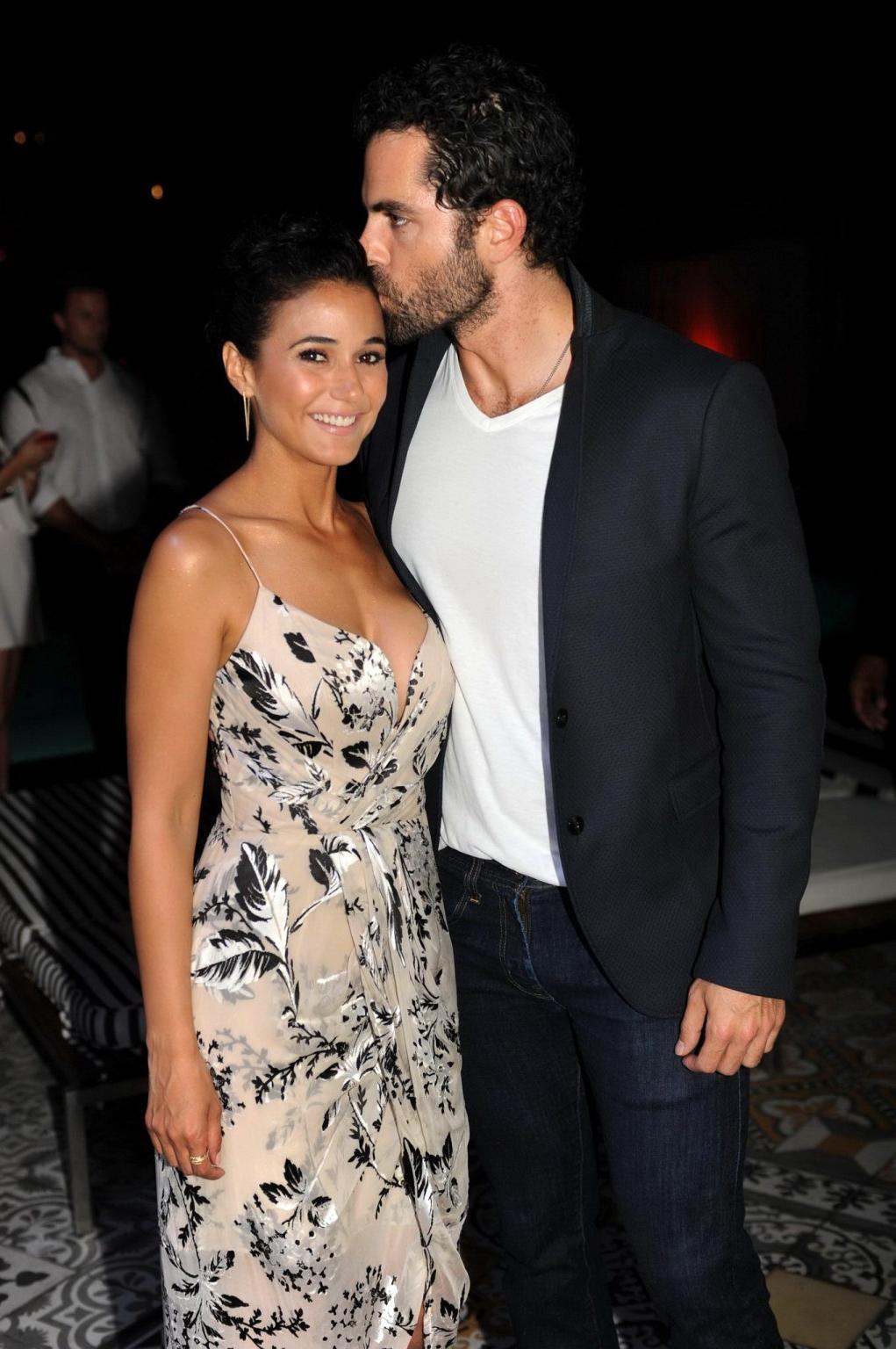 16P Emmanuelle Chriqui showing huge cleavage at the Ocean Drive Magazine Cover Party
