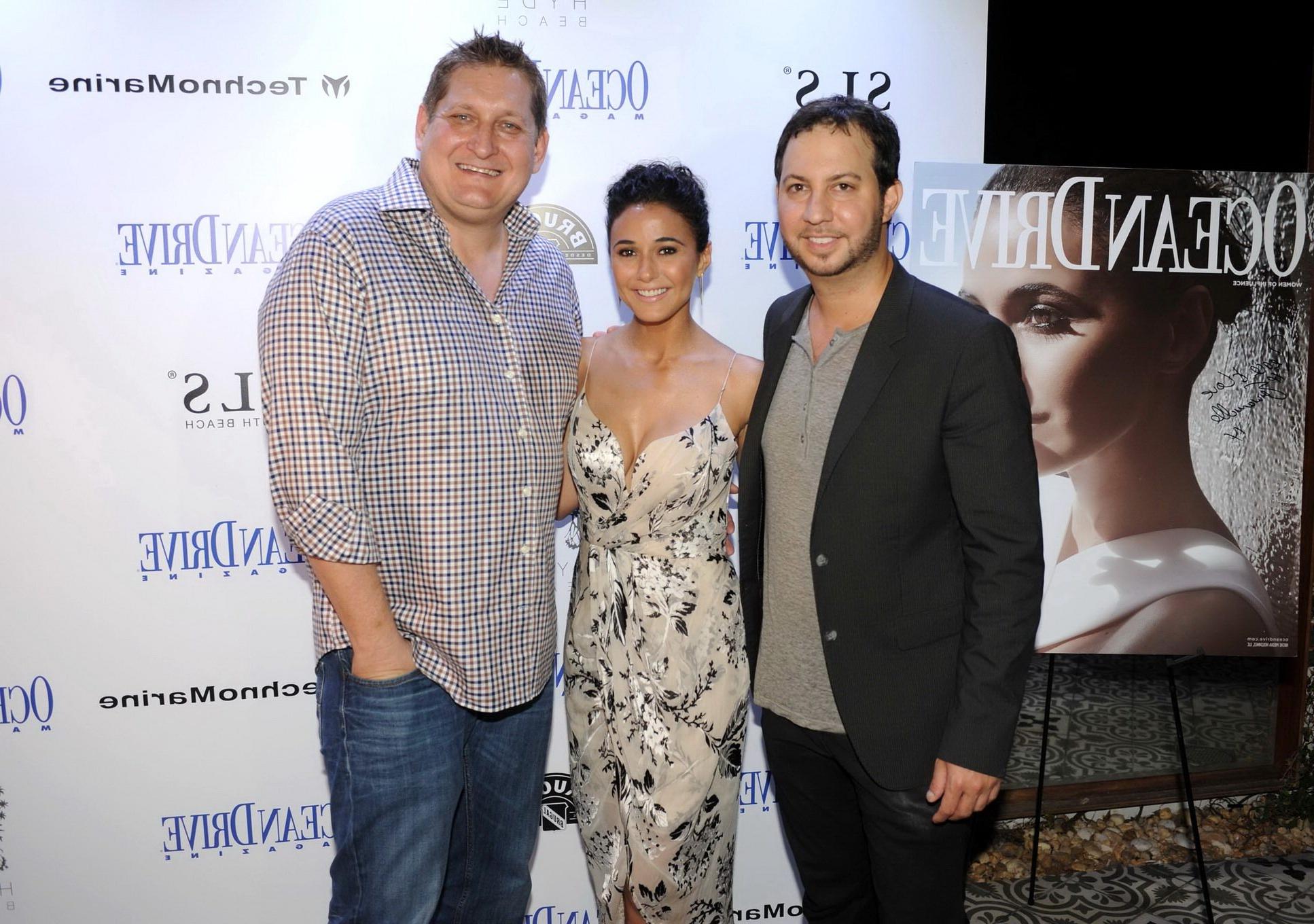 16P Emmanuelle Chriqui showing huge cleavage at the Ocean Drive Magazine Cover Party