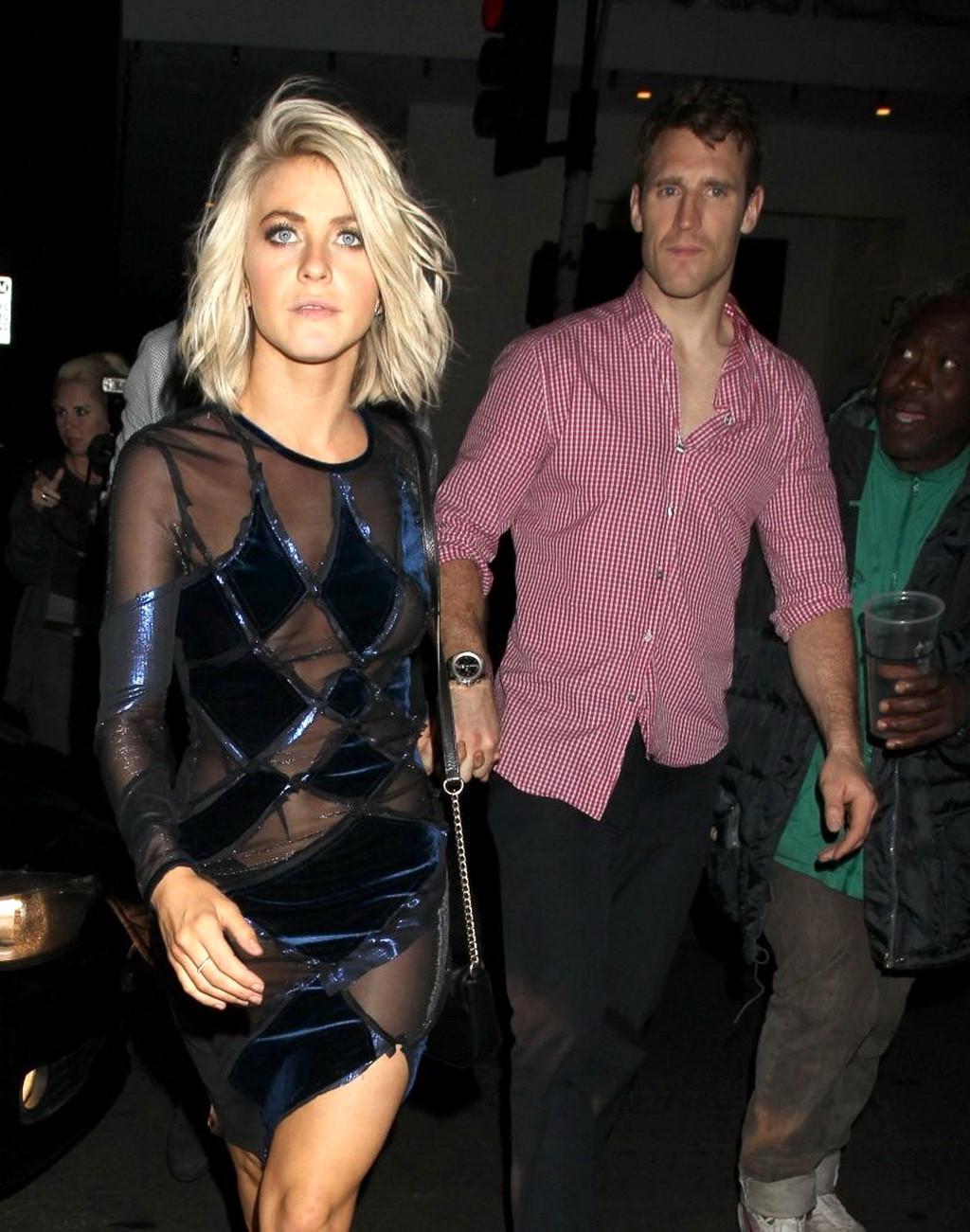 16P Julianne Hough shows off her tits in see through dress leaving the Dancing With 