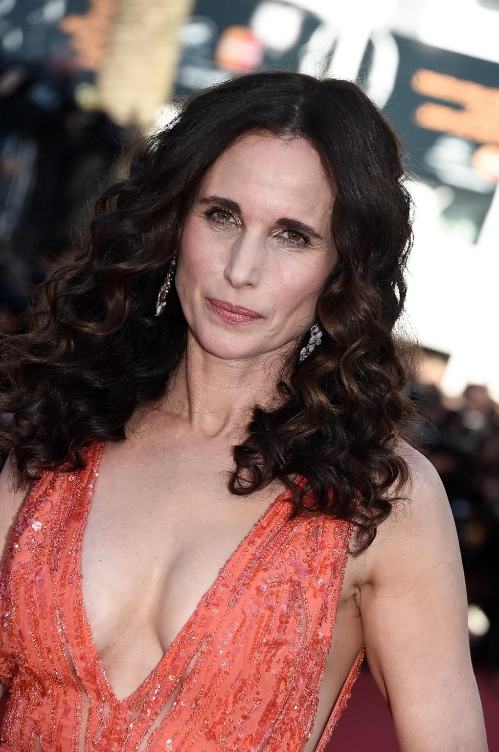 16P Busty Andie MacDowell showing huge cleavage at the Inside Out premiere in Cannes