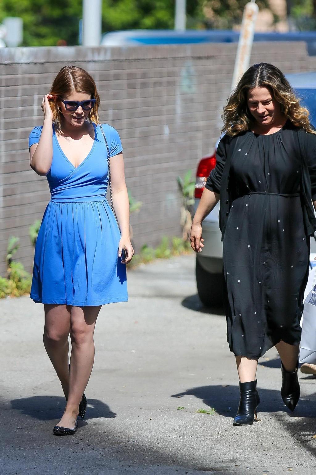 16P Kate Mara shows cleavage leaving a salon in West Hollywood