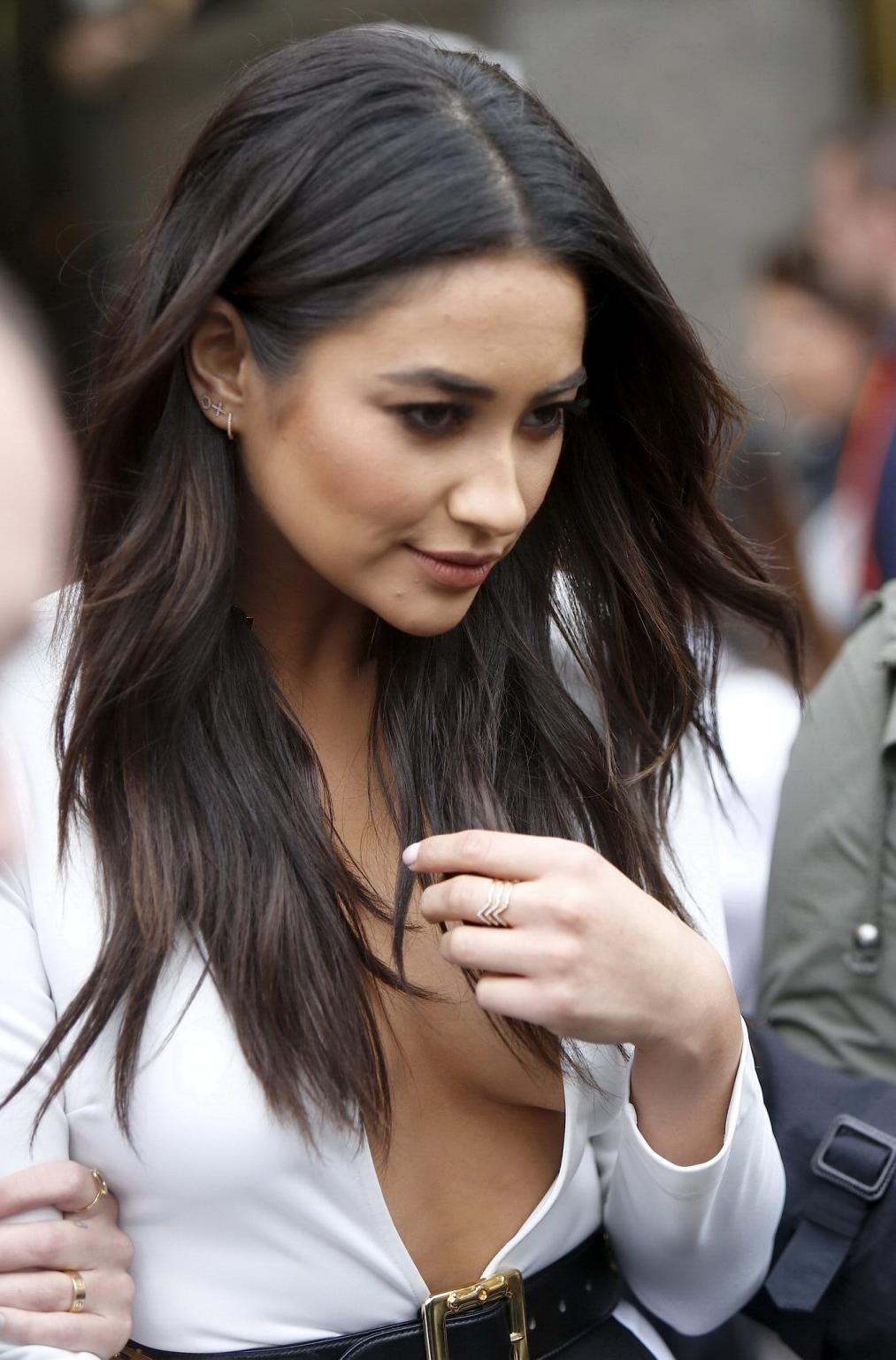 16P Shay Mitchell showing huge cleavage at the ABC Familys 2015 Upfront Presentation