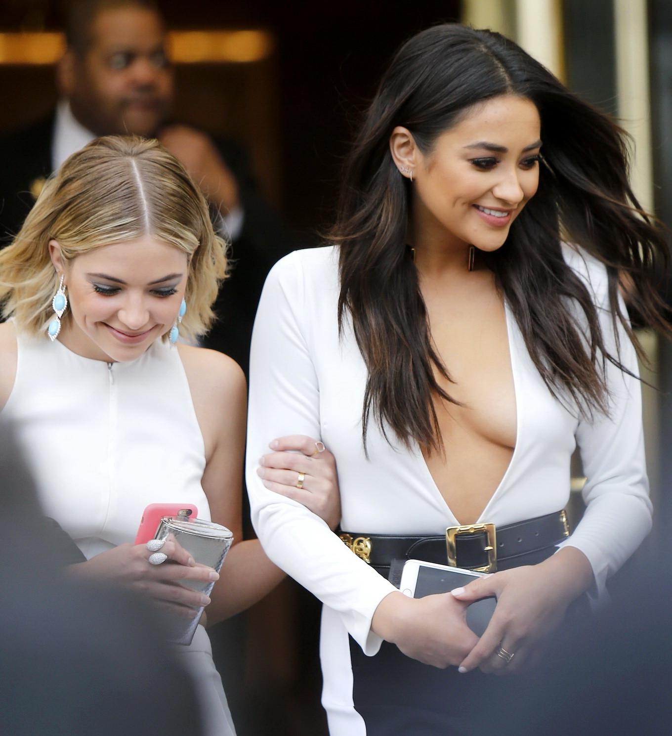 16P Shay Mitchell showing huge cleavage at the ABC Familys 2015 Upfront Presentation