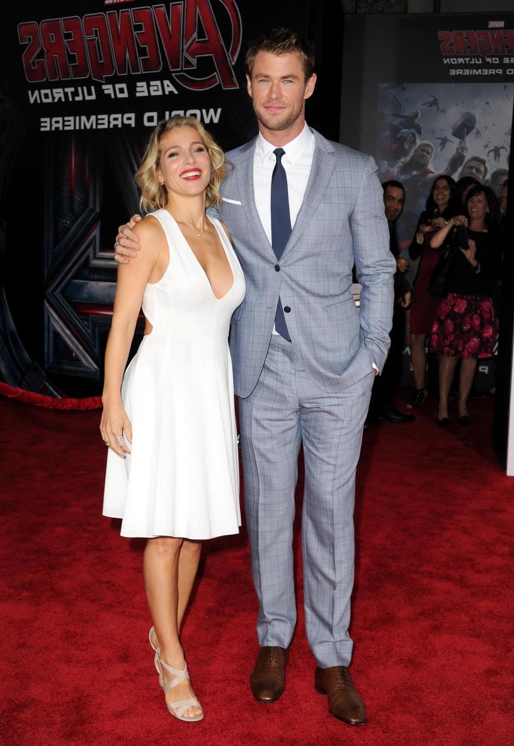 16P Elsa Pataky showing huge cleavage at the Avengers Age of Ultron premiere in Holl