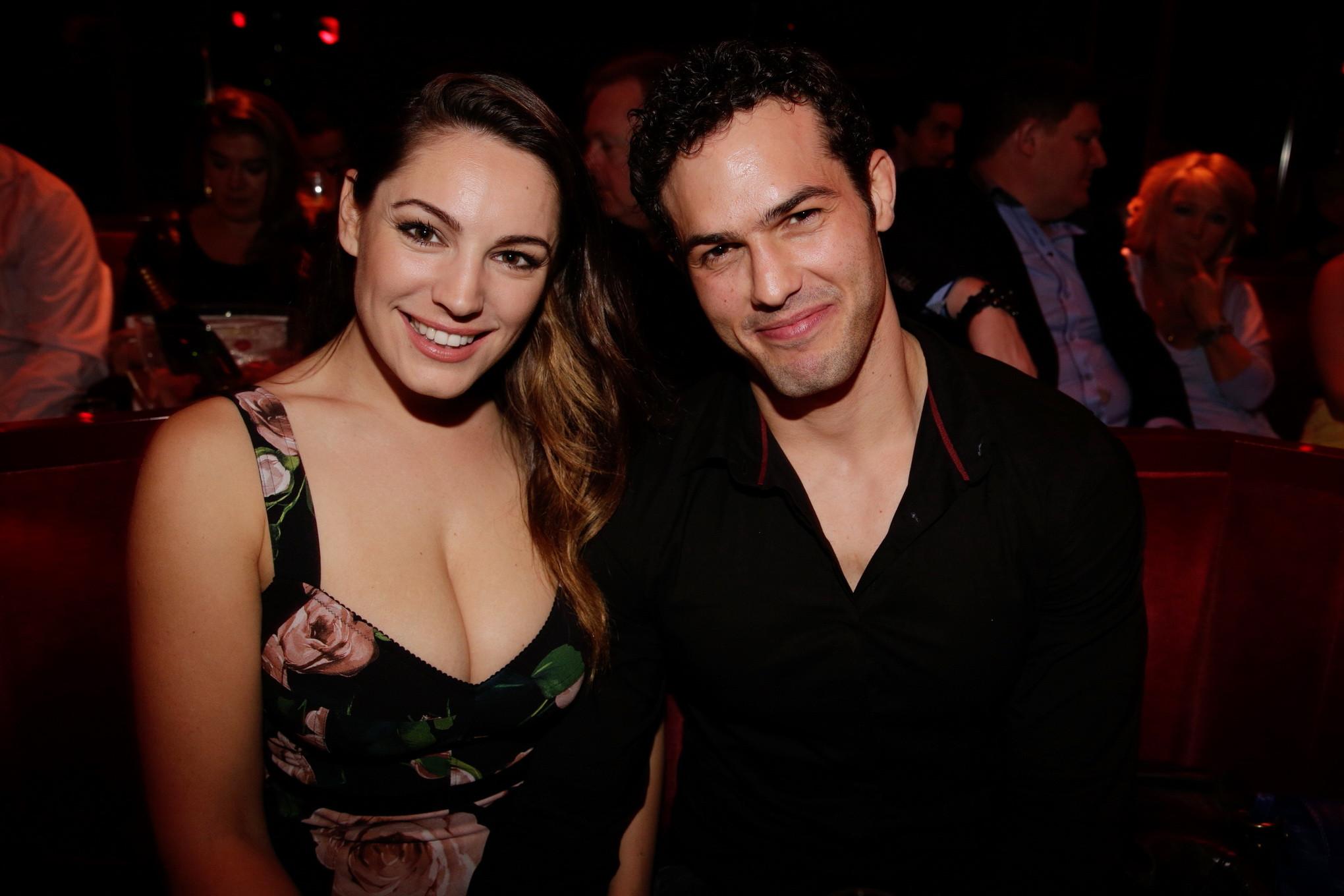 16P Kelly Brook showing huge cleavage at the Crazy Horse in Paris