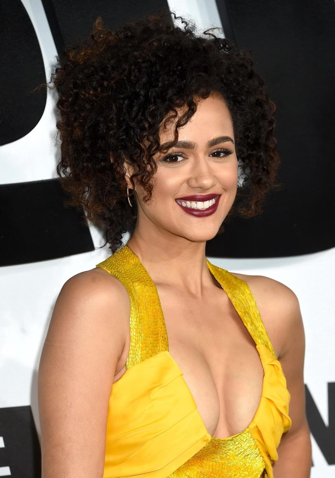 16P Nathalie Emmanuel showing huge cleavage at the Furious 7 premiere in Hollywood