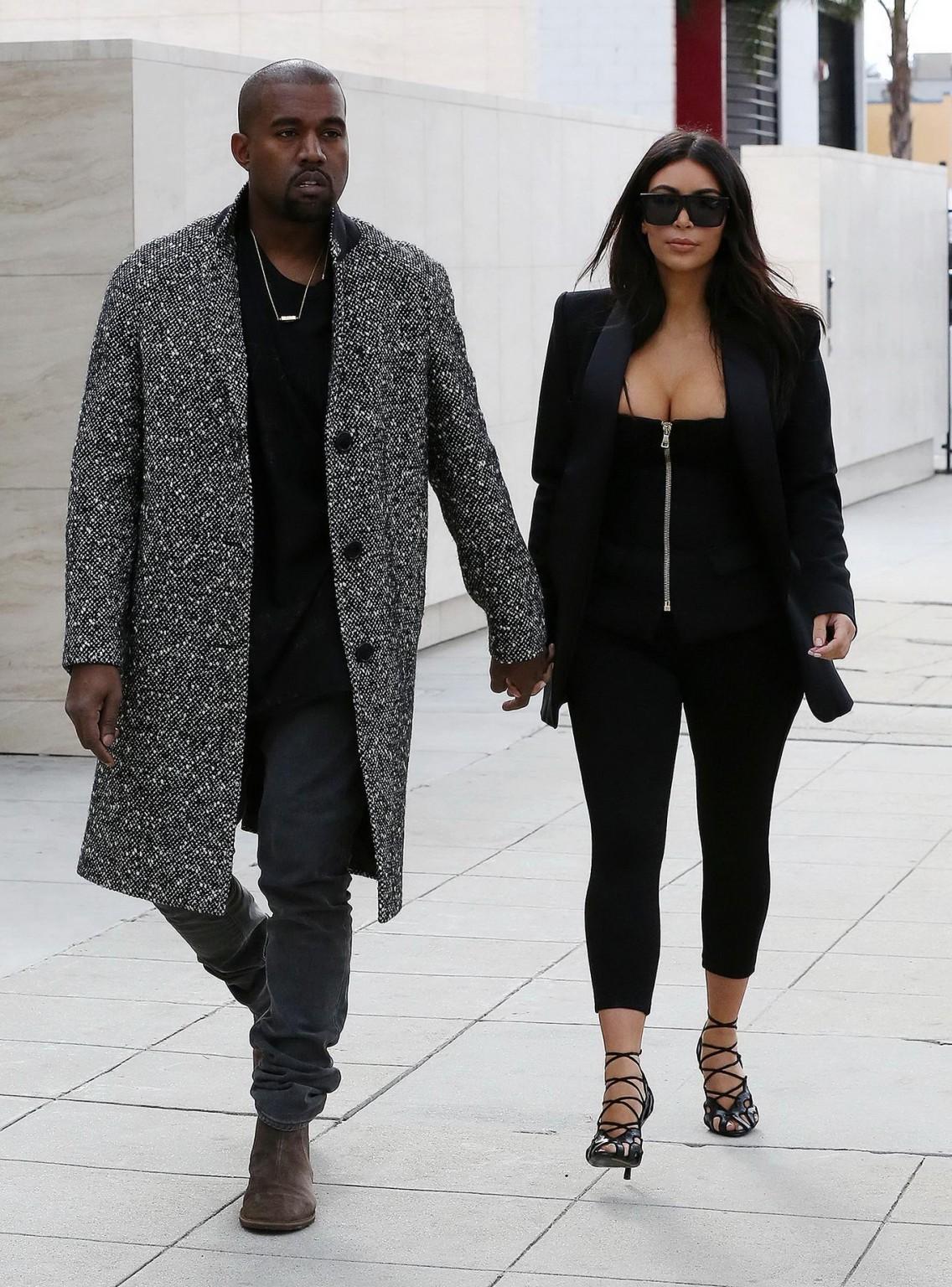 16P Kim Kardashian showing huge cleavage out in Los Angeles