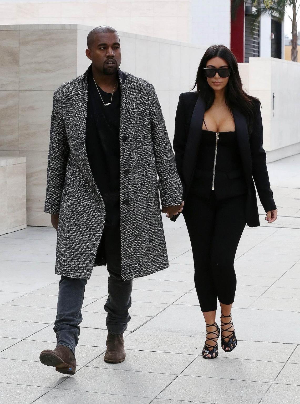 16P Kim Kardashian showing huge cleavage out in Los Angeles