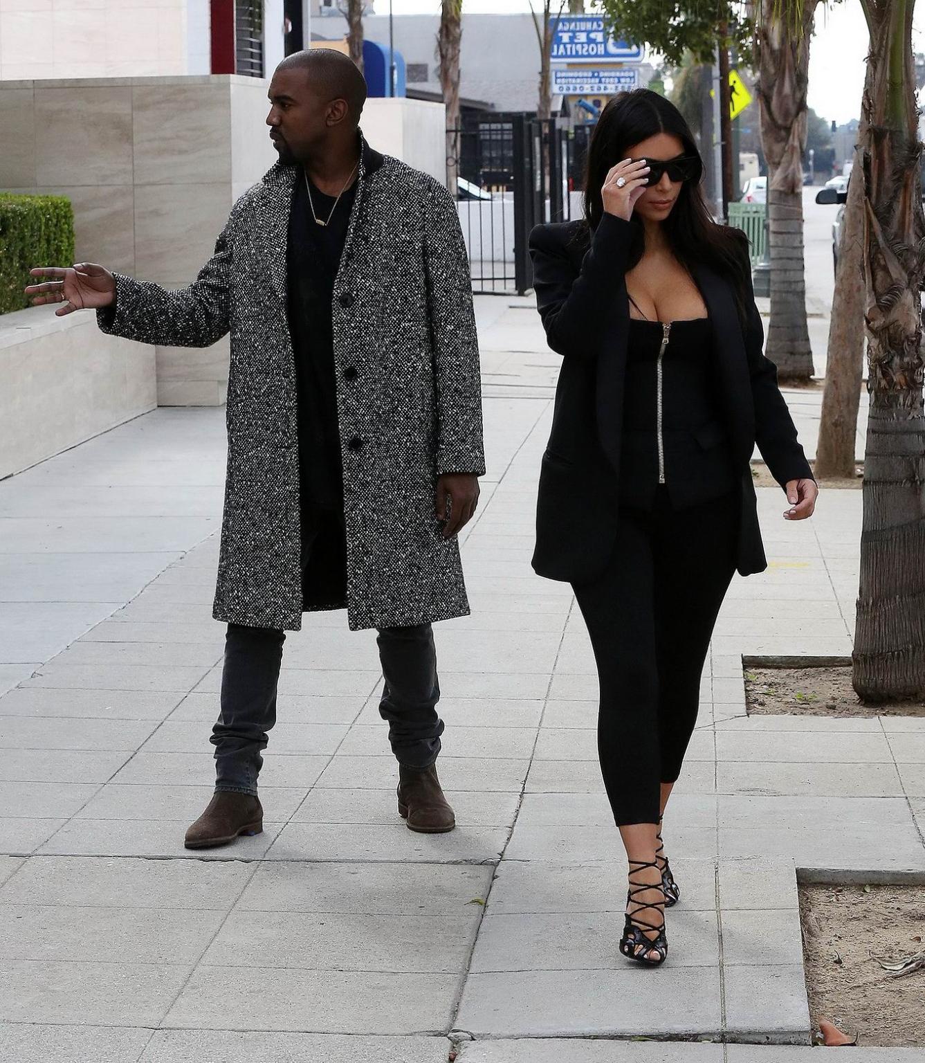 16P Kim Kardashian showing huge cleavage out in Los Angeles