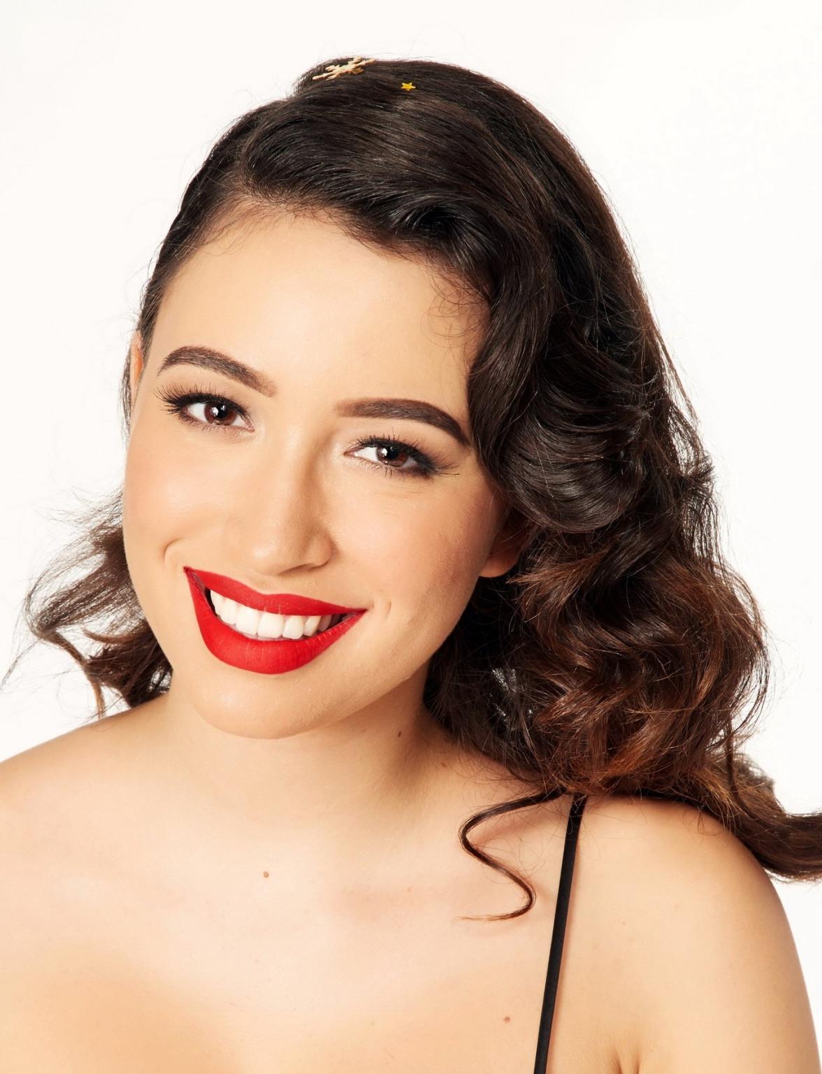 16P Christian Serratos braless showing huge cleavage at the KIIS FMs Jingle Ball 201