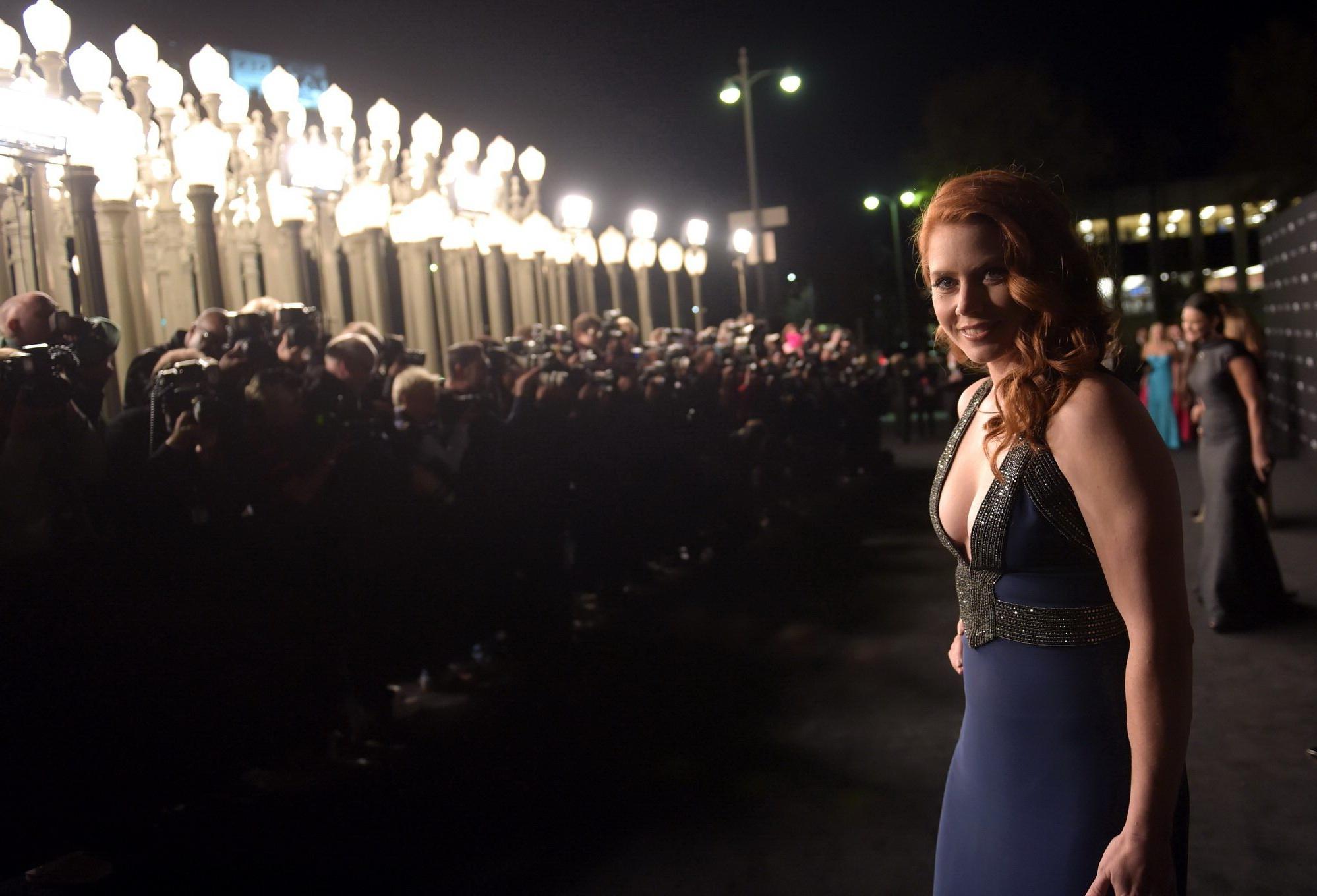 16P Amy Adams showing huge cleavage at the 2014 LACMA Art  Film Gala in LA