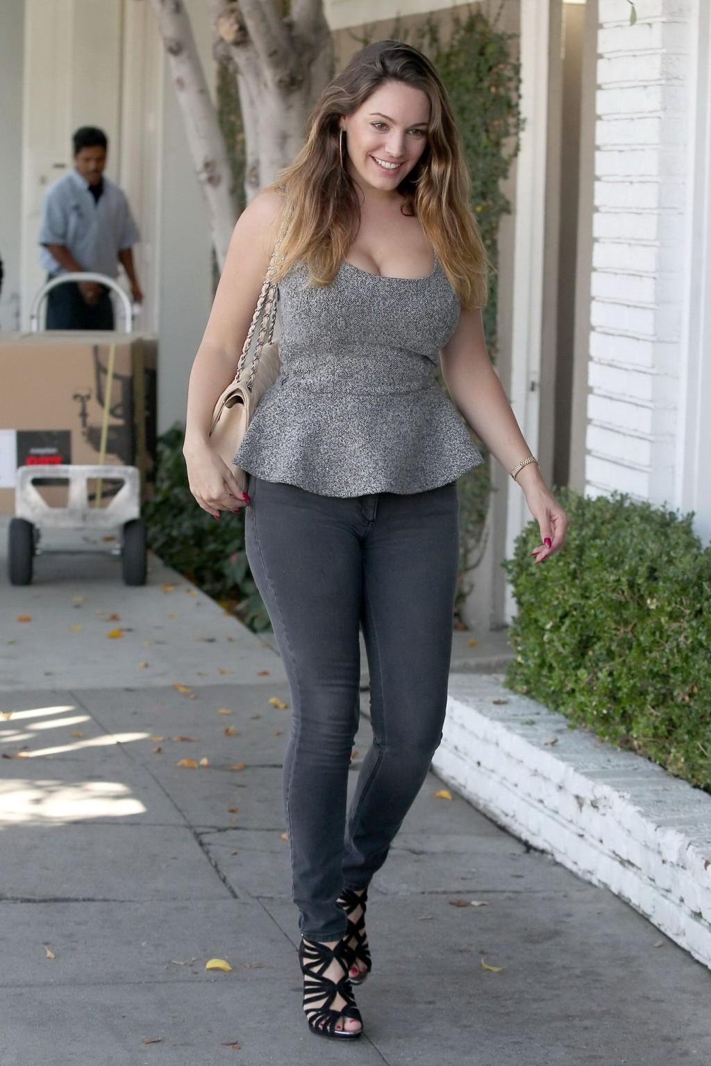 16P Kelly Brook showing off her booty and cleavage out in West Hollywood