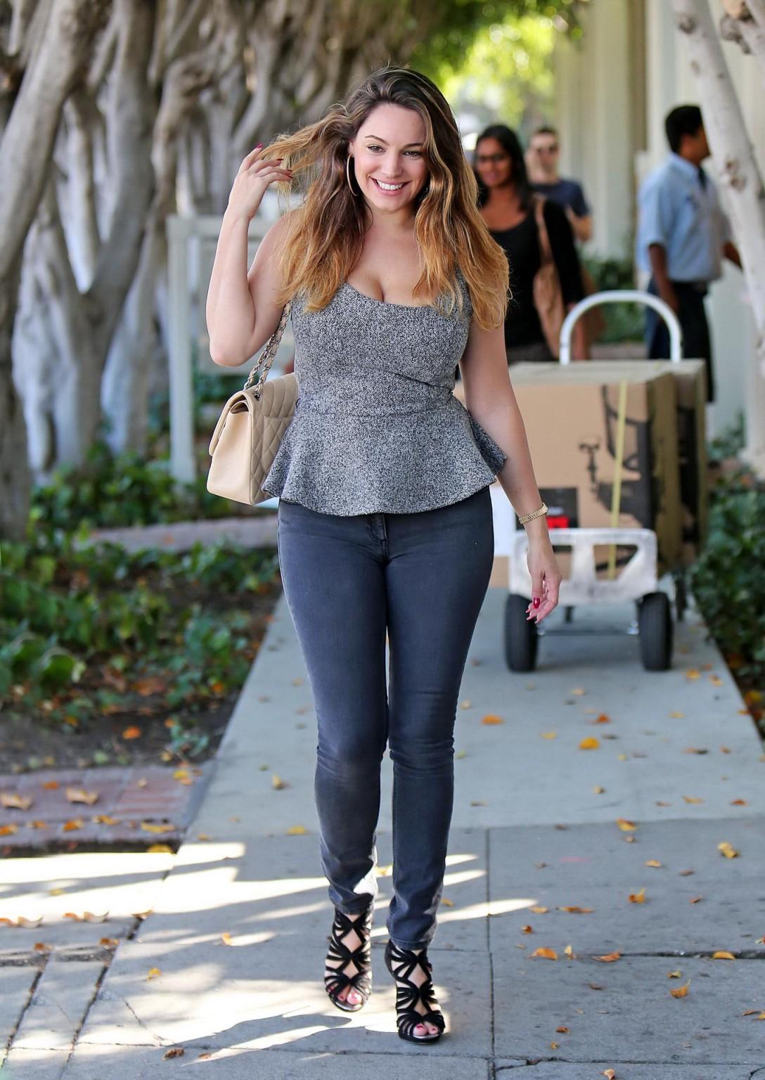 16P Kelly Brook showing off her booty and cleavage out in West Hollywood
