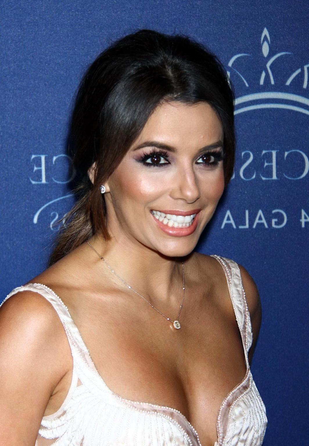 12P Eva Longoria showing huge cleavage at the 2014 Princess Grace Awards Gala in Bev