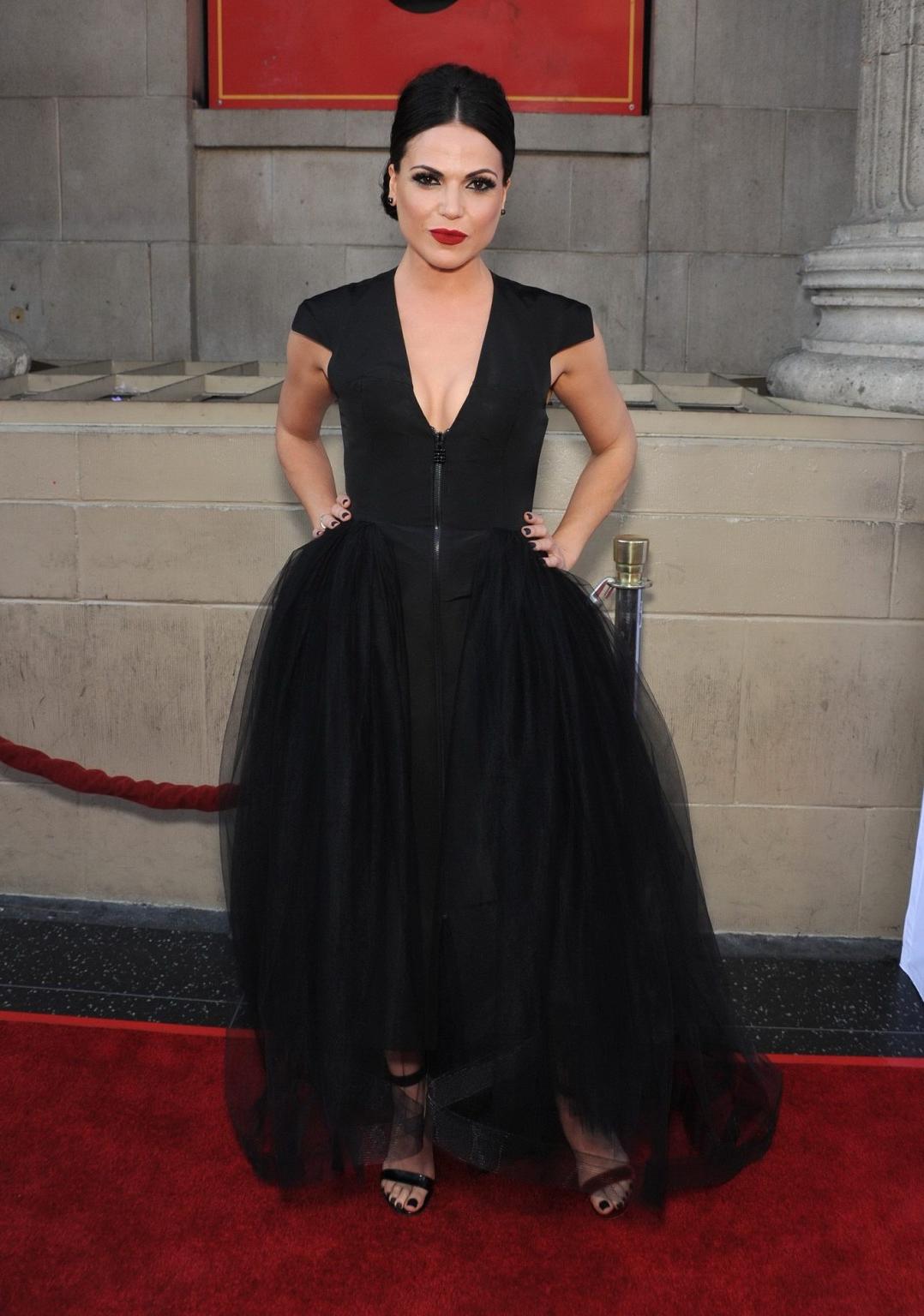 16P Lana Parrilla showing huge cleavage at Once Upon a Time season 4 screening in Ho