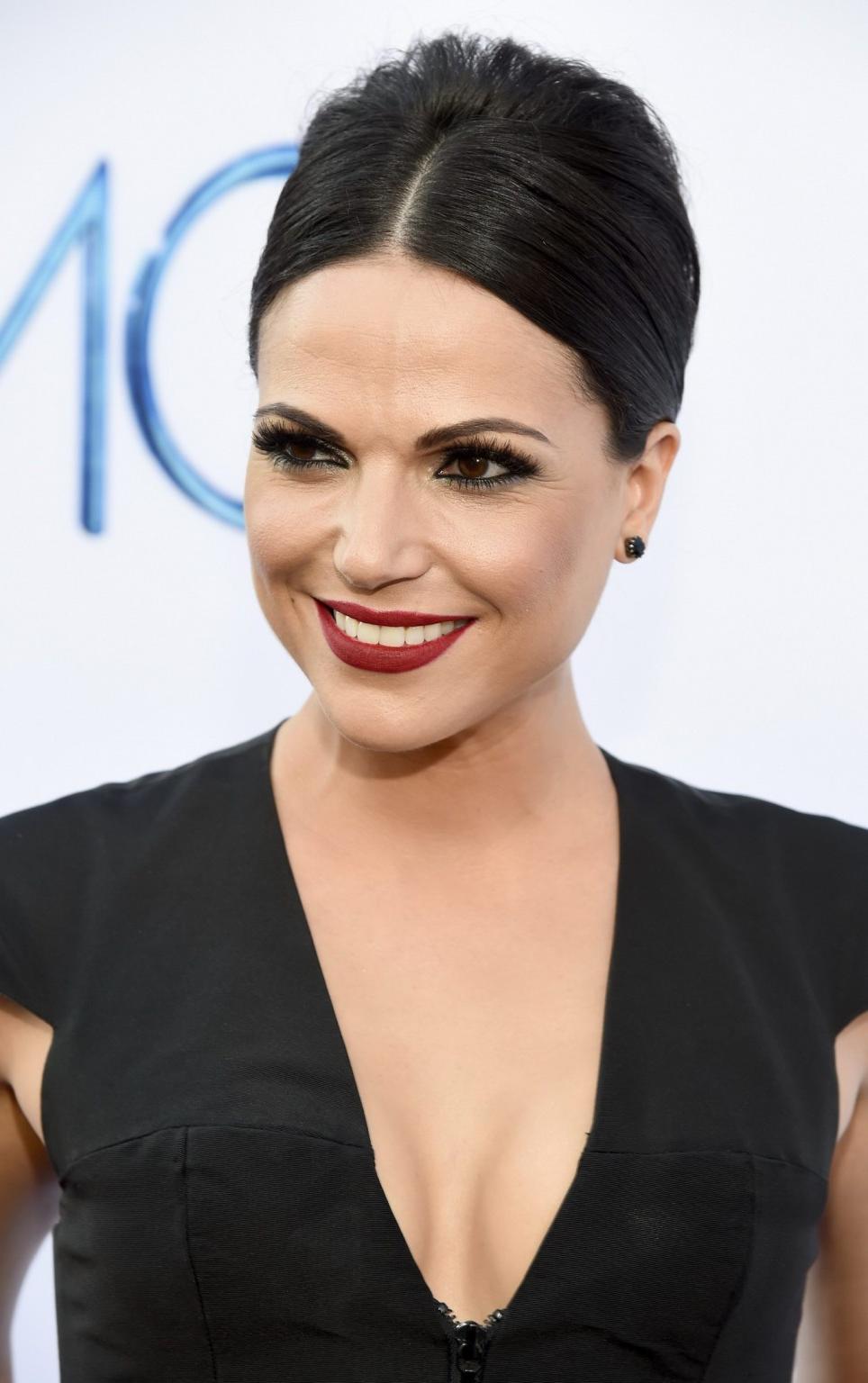 16P Lana Parrilla showing huge cleavage at Once Upon a Time season 4 screening in Ho