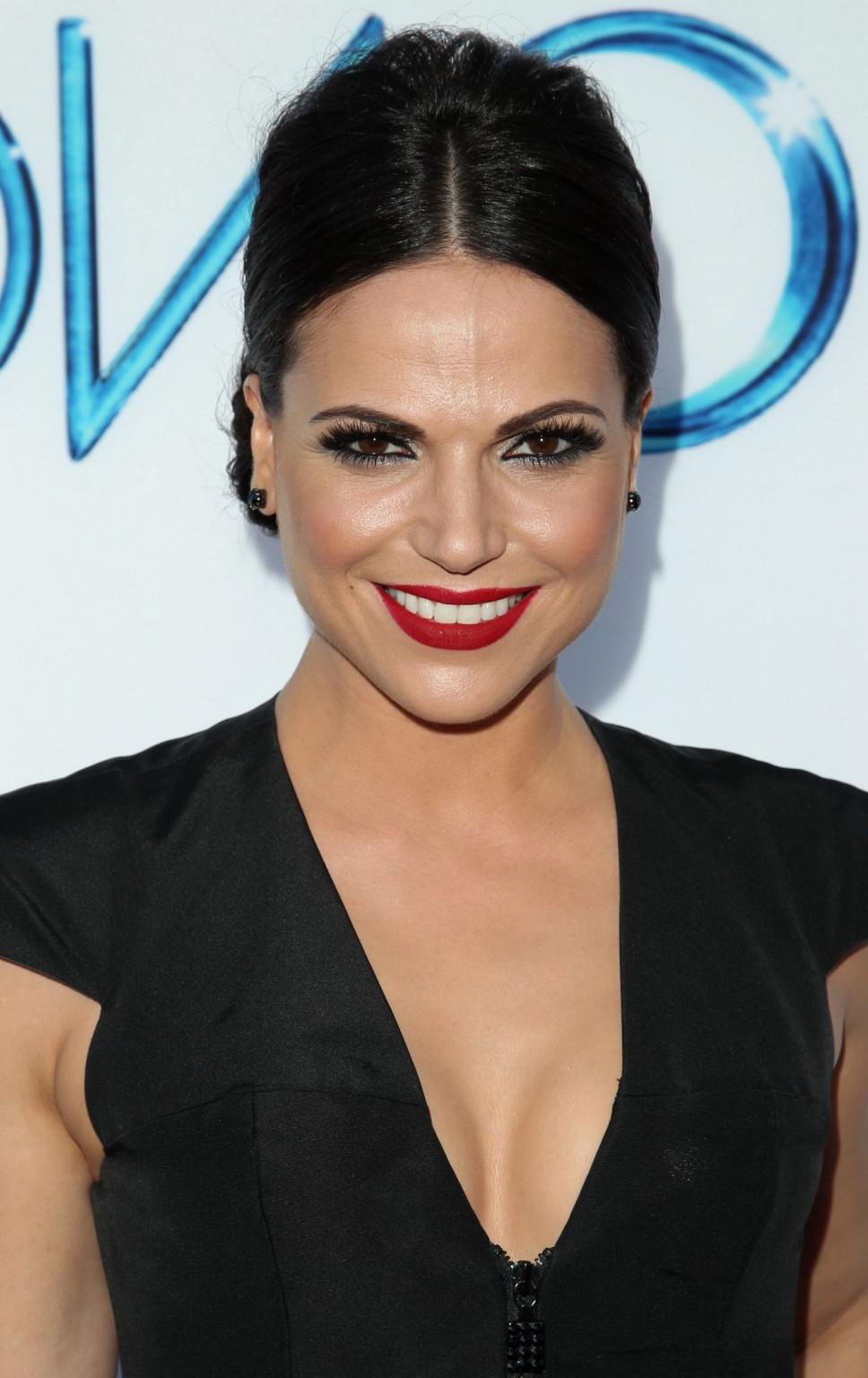 16P Lana Parrilla showing huge cleavage at Once Upon a Time season 4 screening in Ho