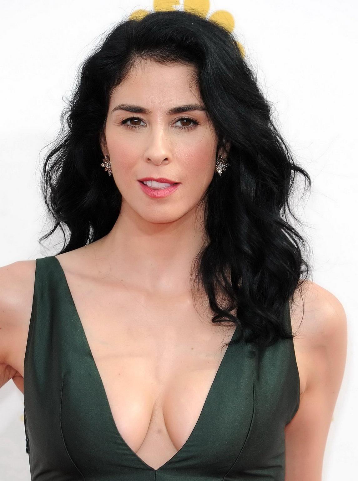 16P Sarah Silverman showing huge cleavage at the 66th Annual Primetime Emmy Awards