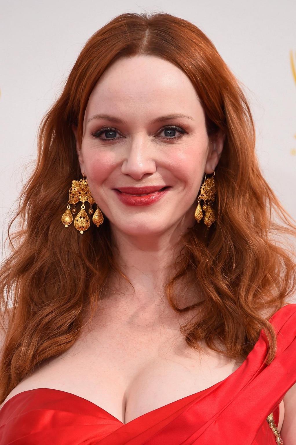 15P Christina Hendricks showing huge cleavage at the 66th Annual Primetime Emmy Awar