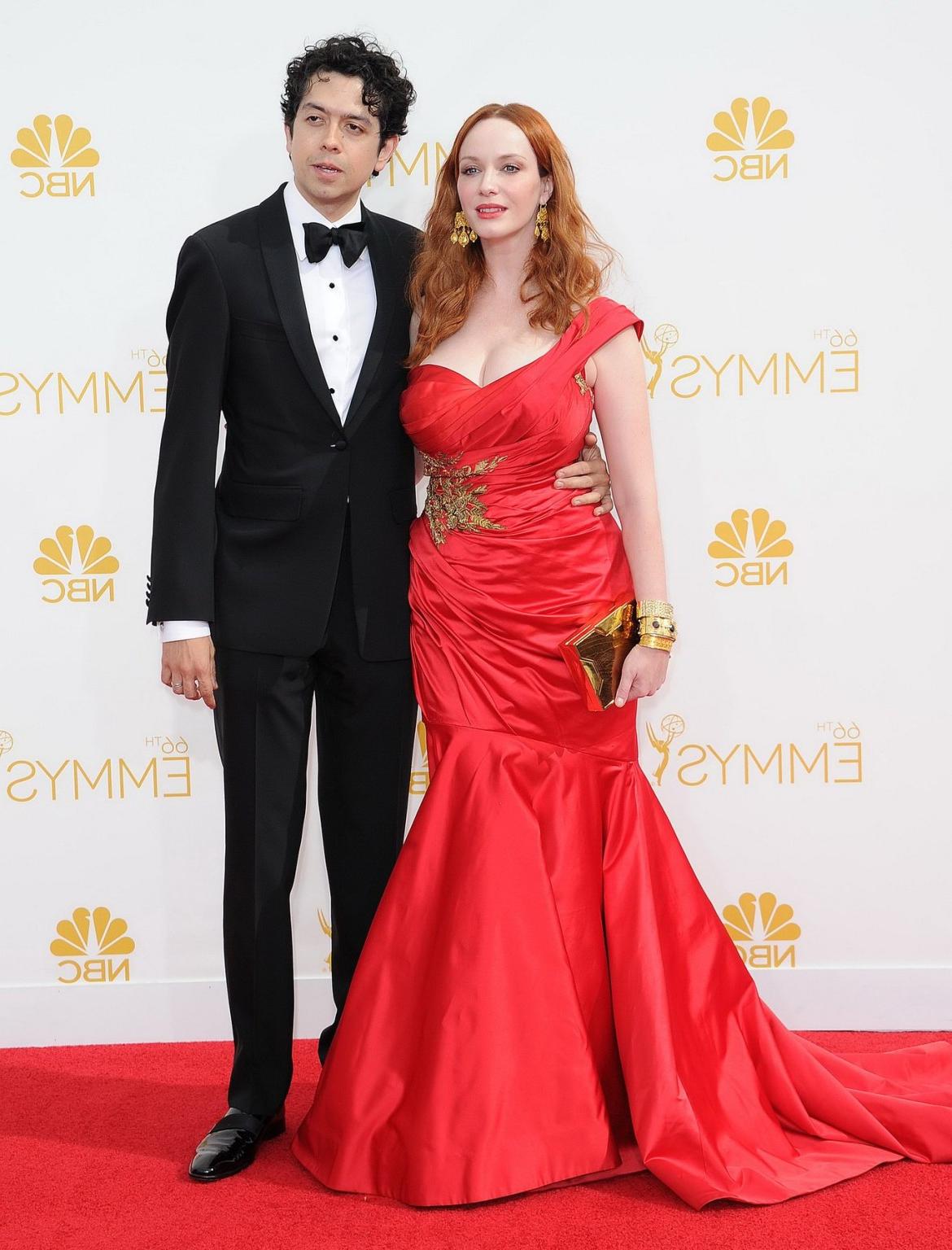 15P Christina Hendricks showing huge cleavage at the 66th Annual Primetime Emmy Awar