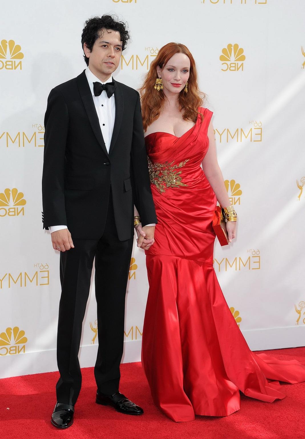 15P Christina Hendricks showing huge cleavage at the 66th Annual Primetime Emmy Awar
