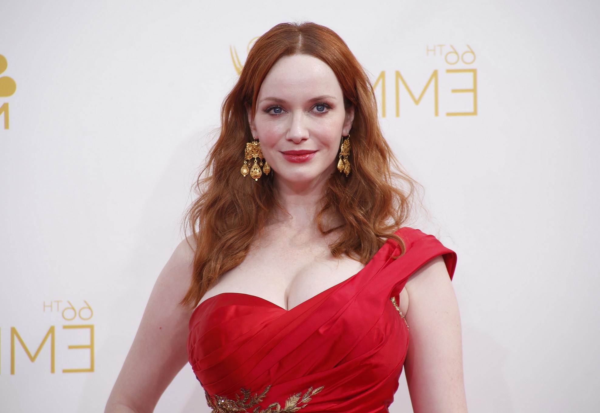 15P Christina Hendricks showing huge cleavage at the 66th Annual Primetime Emmy Awar
