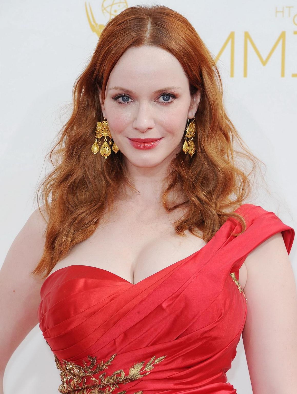 15P Christina Hendricks showing huge cleavage at the 66th Annual Primetime Emmy Awar