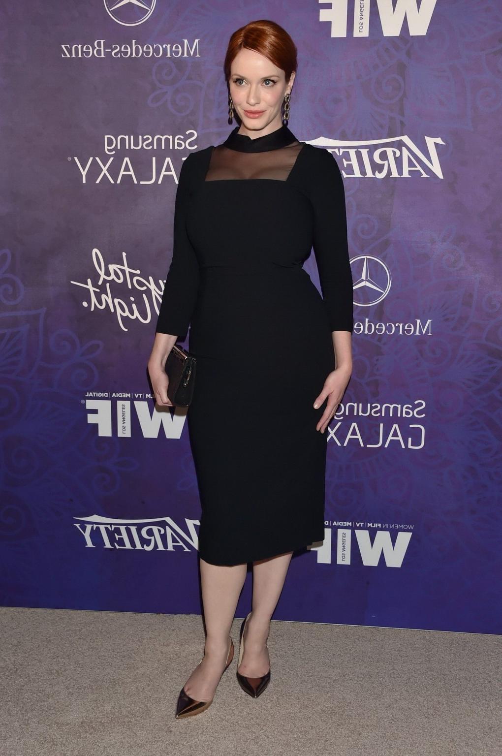 16P Christina Hendricks showing cleavage at the Variety and Women in Film Emmy Nomin