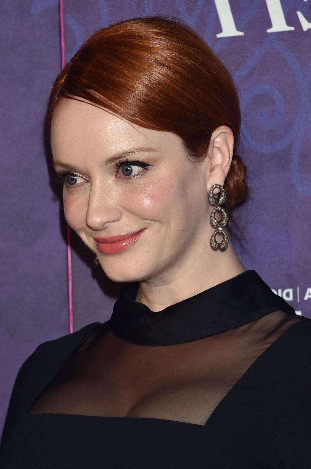 16P Christina Hendricks showing cleavage at the Variety and Women in Film Emmy Nomin