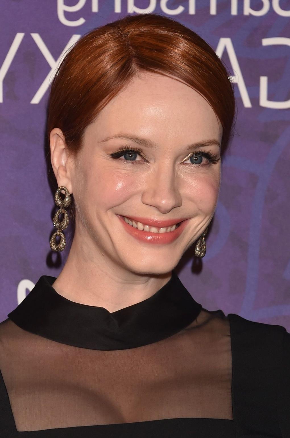 16P Christina Hendricks showing cleavage at the Variety and Women in Film Emmy Nomin