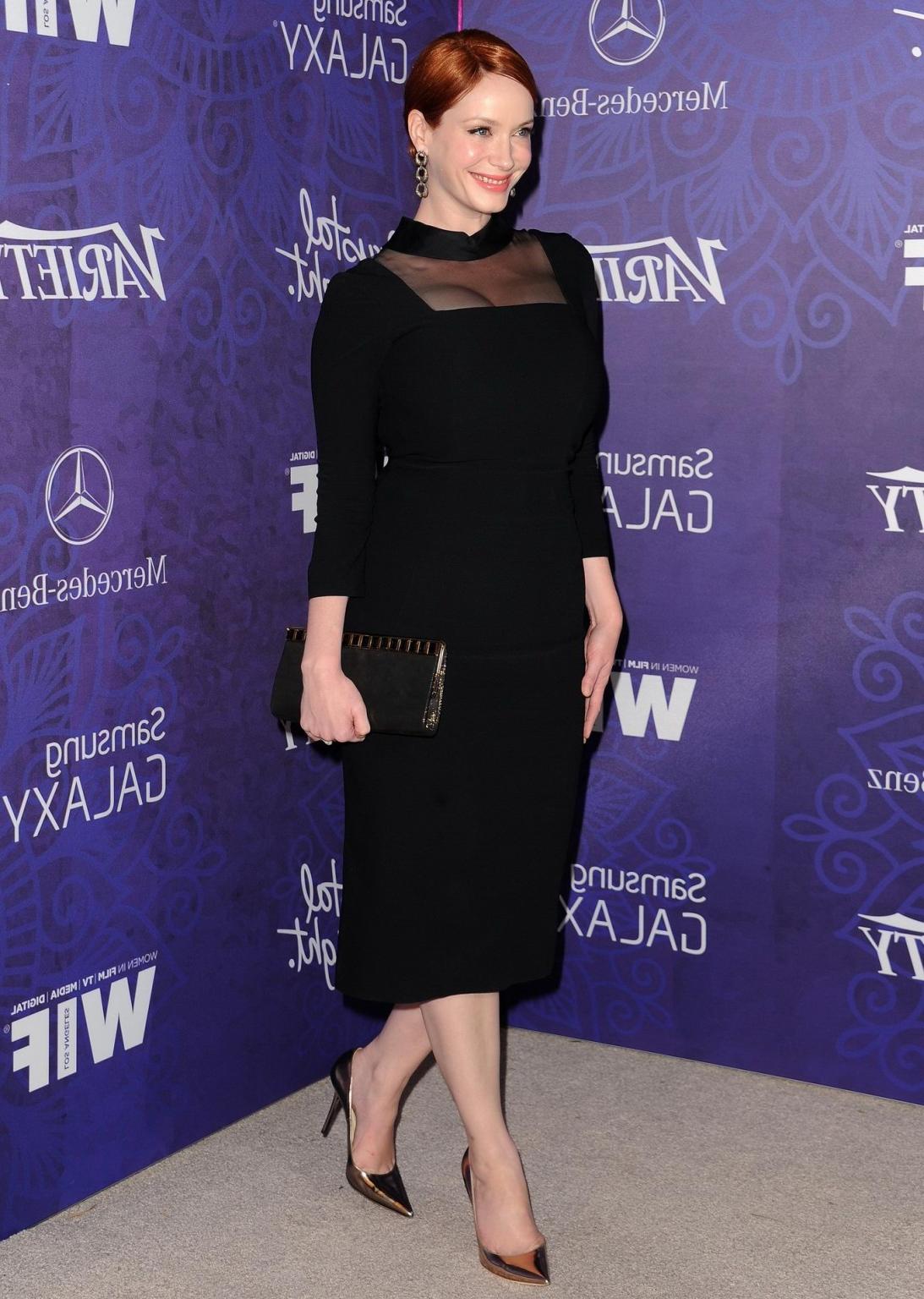 16P Christina Hendricks showing cleavage at the Variety and Women in Film Emmy Nomin