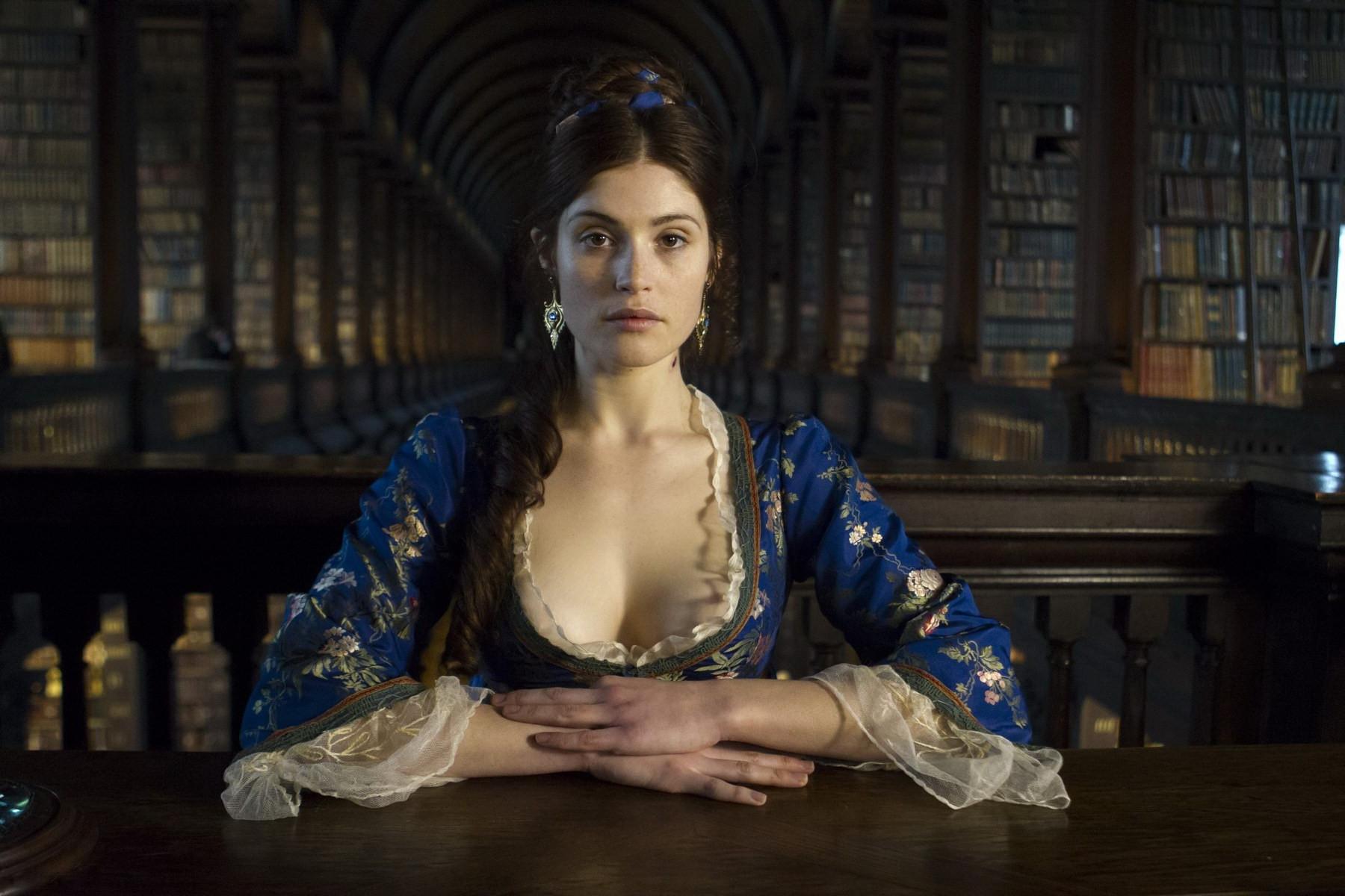 10P Gemma Arterton showing off her cleavage in Byzantium promos and stills