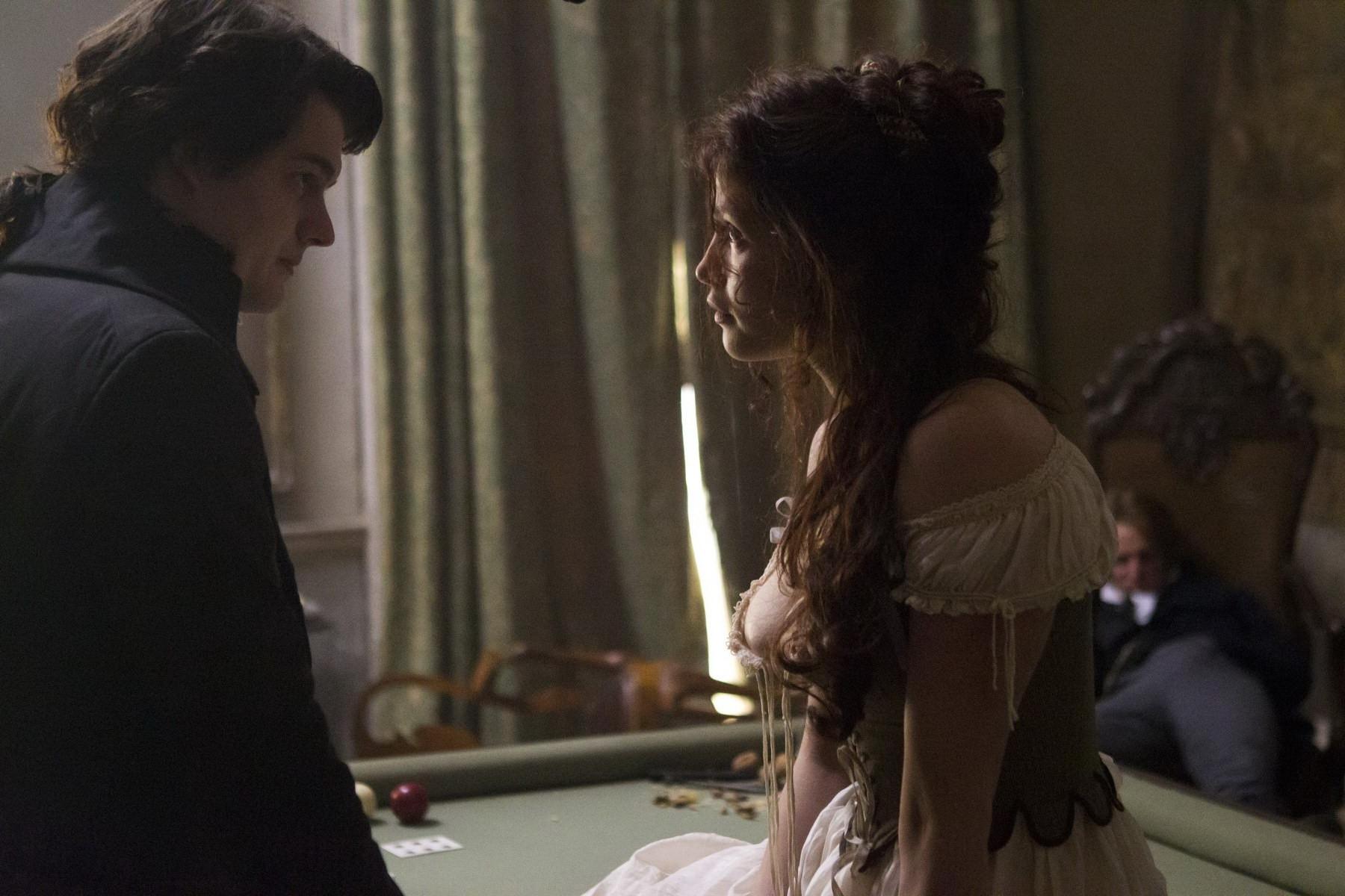 10P Gemma Arterton showing off her cleavage in Byzantium promos and stills