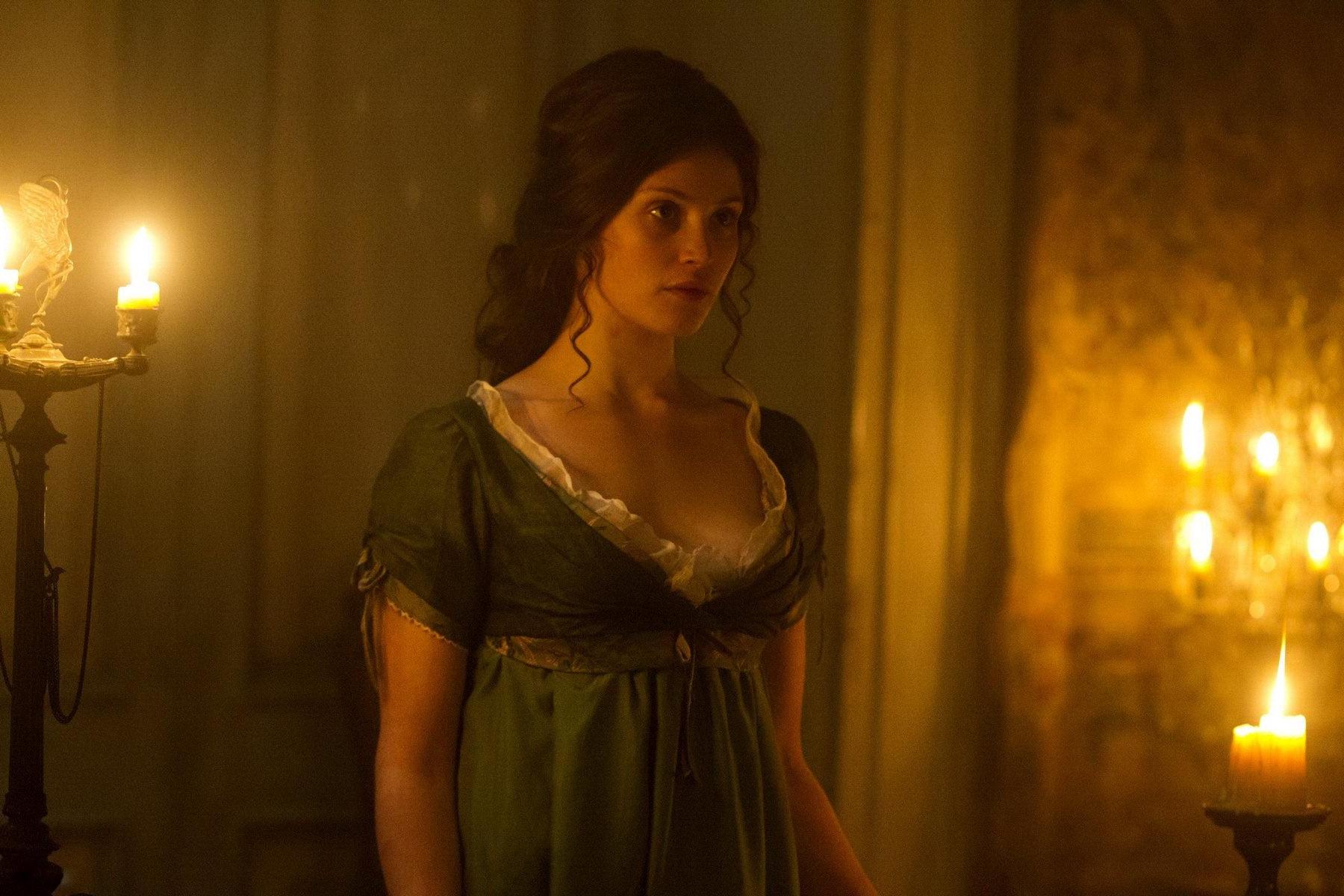 10P Gemma Arterton showing off her cleavage in Byzantium promos and stills