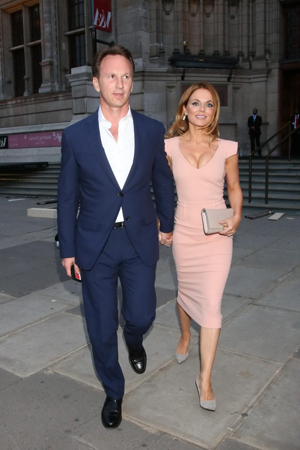 16P Geri Halliwell showing huge cleavage at the F1 Ormond Street Charity Event in UK