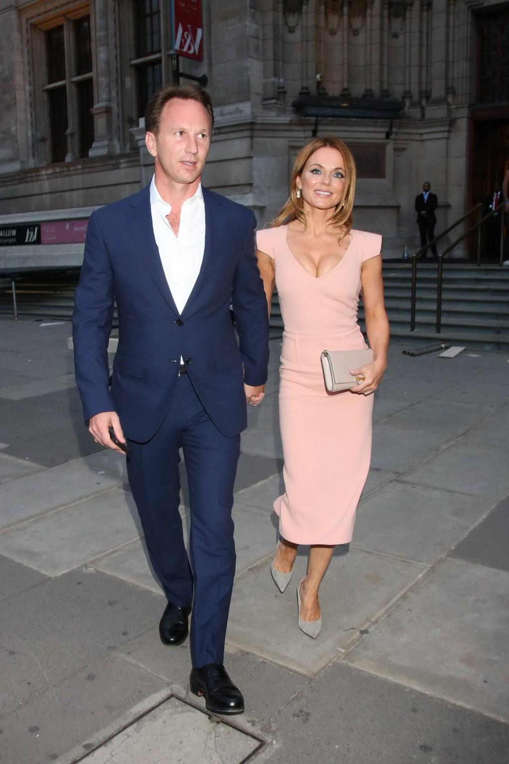 16P Geri Halliwell showing huge cleavage at the F1 Ormond Street Charity Event in UK
