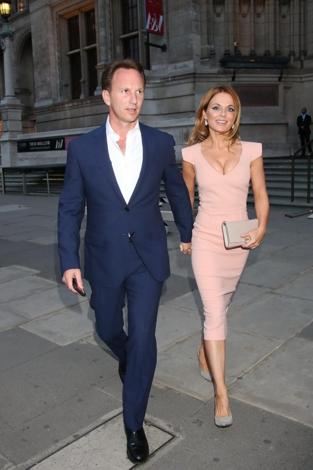 16P Geri Halliwell showing huge cleavage at the F1 Ormond Street Charity Event in UK