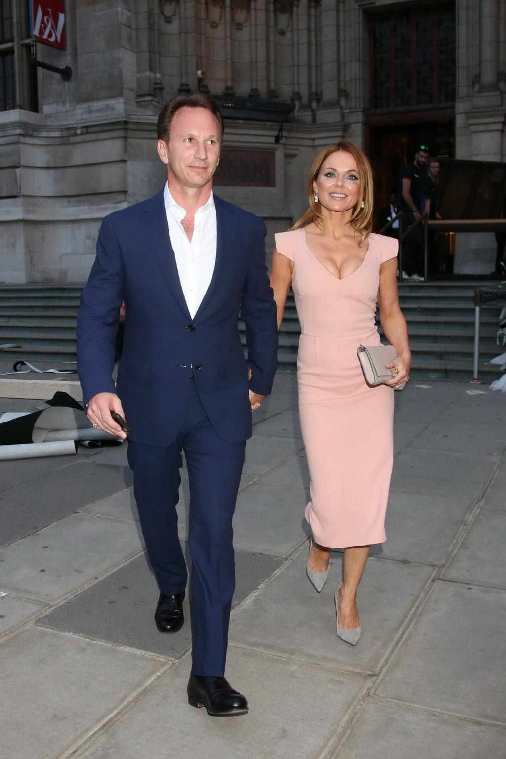 16P Geri Halliwell showing huge cleavage at the F1 Ormond Street Charity Event in UK