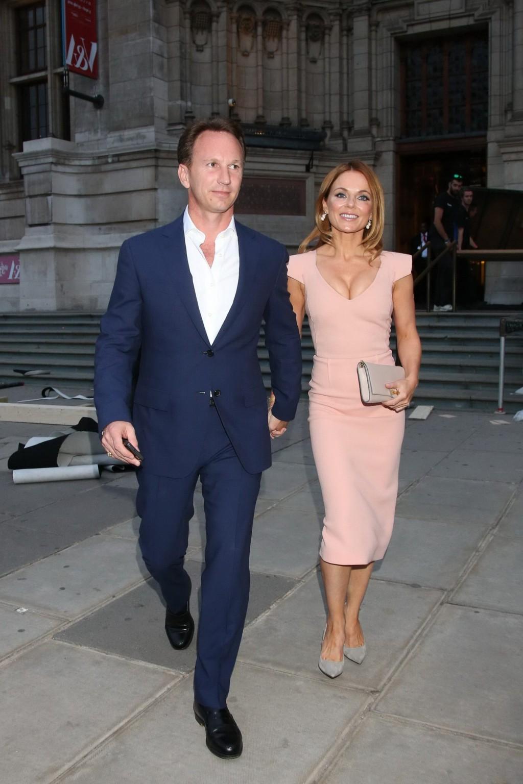 16P Geri Halliwell showing huge cleavage at the F1 Ormond Street Charity Event in UK