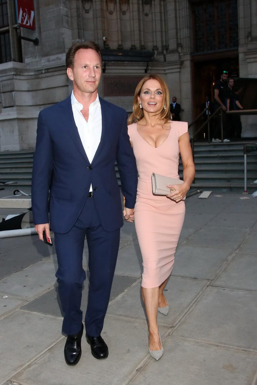 16P Geri Halliwell showing huge cleavage at the F1 Ormond Street Charity Event in UK