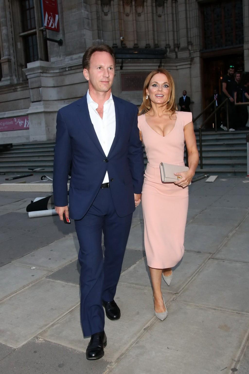 16P Geri Halliwell showing huge cleavage at the F1 Ormond Street Charity Event in UK