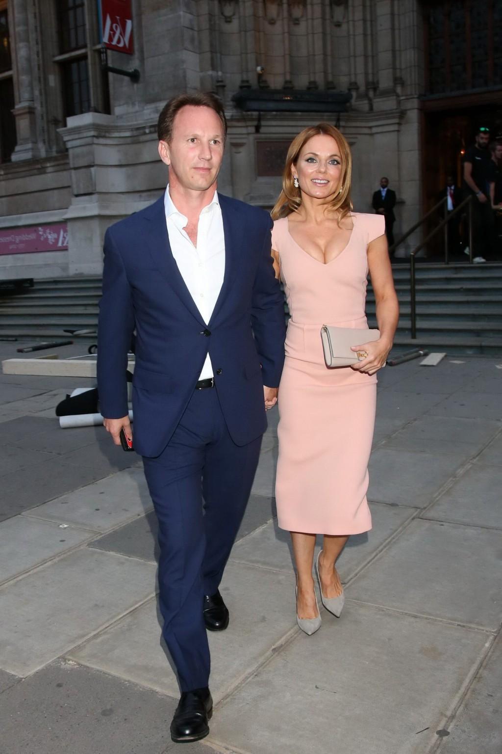 16P Geri Halliwell showing huge cleavage at the F1 Ormond Street Charity Event in UK
