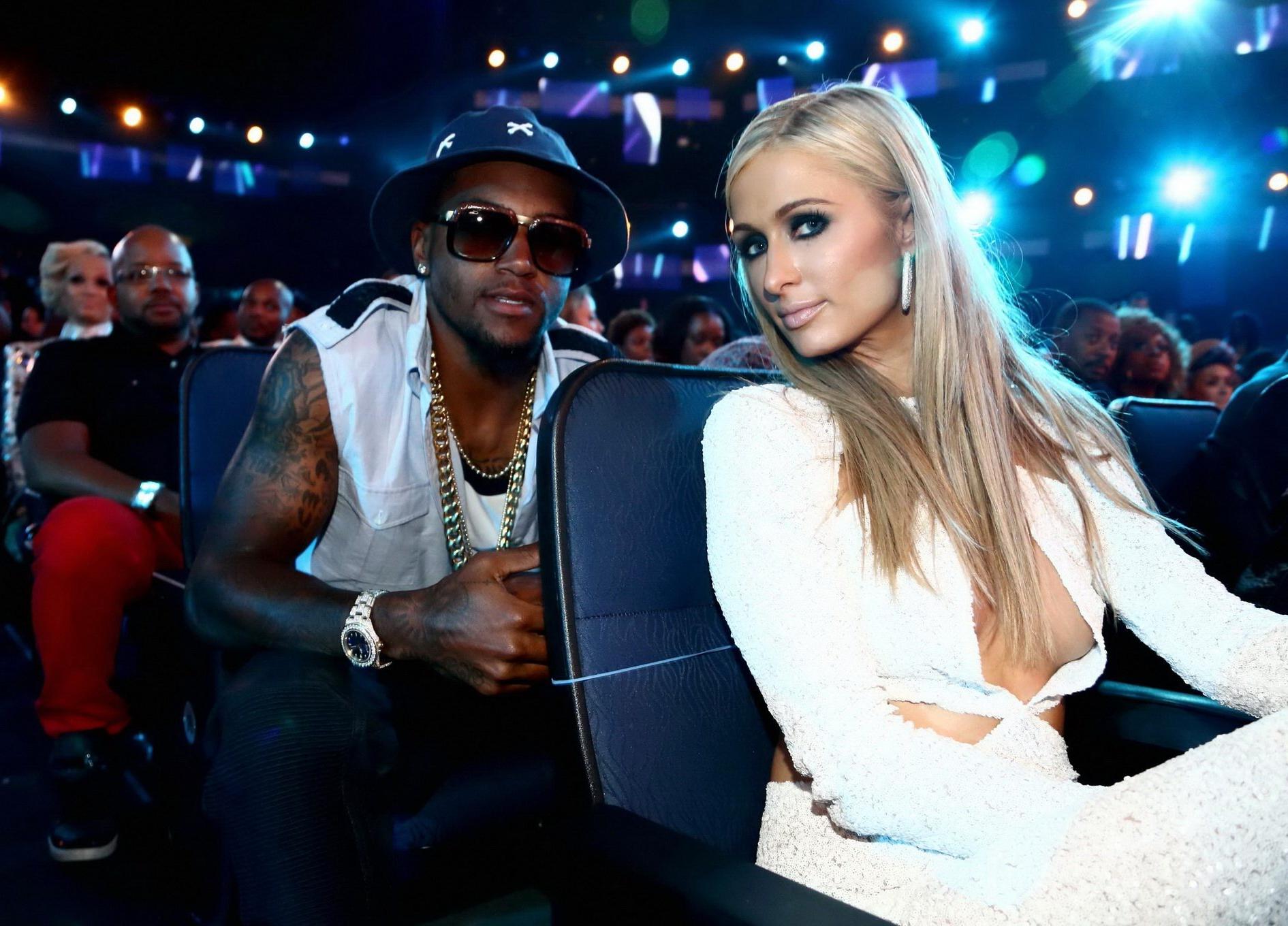 16P Paris Hilton showing huge cleavage at the 2014 BET Awards in LA