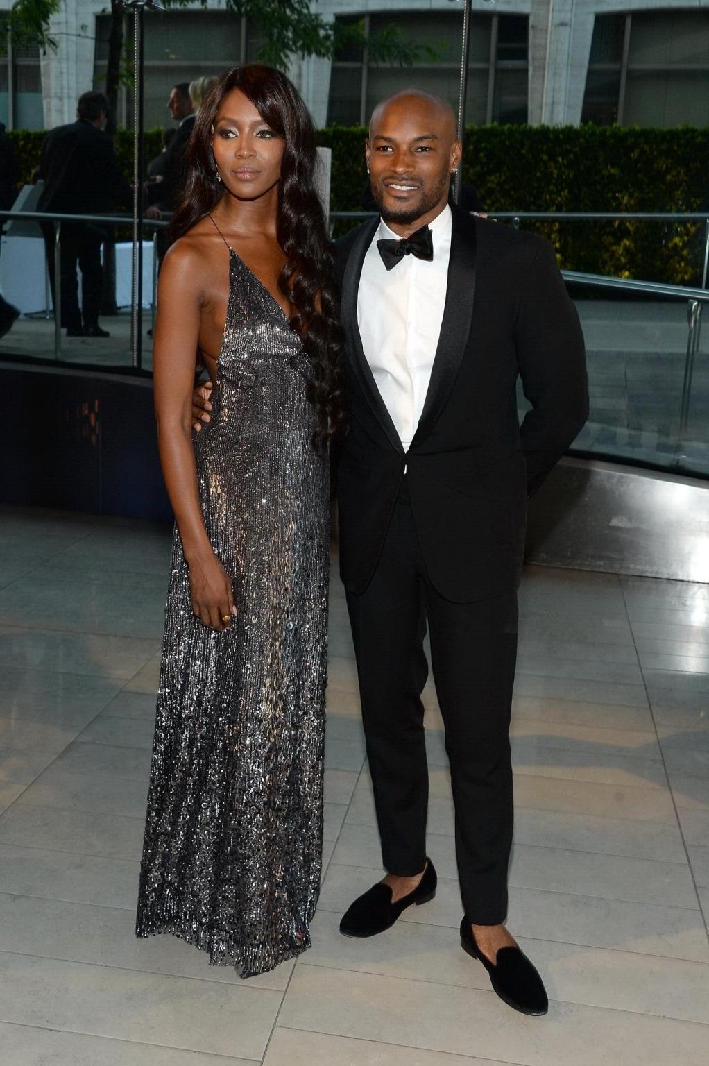 16P Naomi Campbell showing cleavage at the 2014 CFDA Fashion Awards in NYC